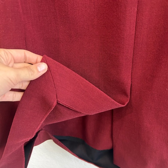 MM Lafleur Rich Burgundy Mini Dress size 6 - Picture 6 of 9